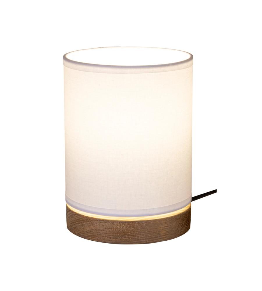 LAMPADA DA TAVOLO ONLI "KAMO" LEGNO E TESSUTO, E27
